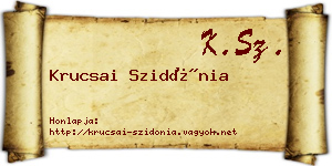 Krucsai Szidónia névjegykártya